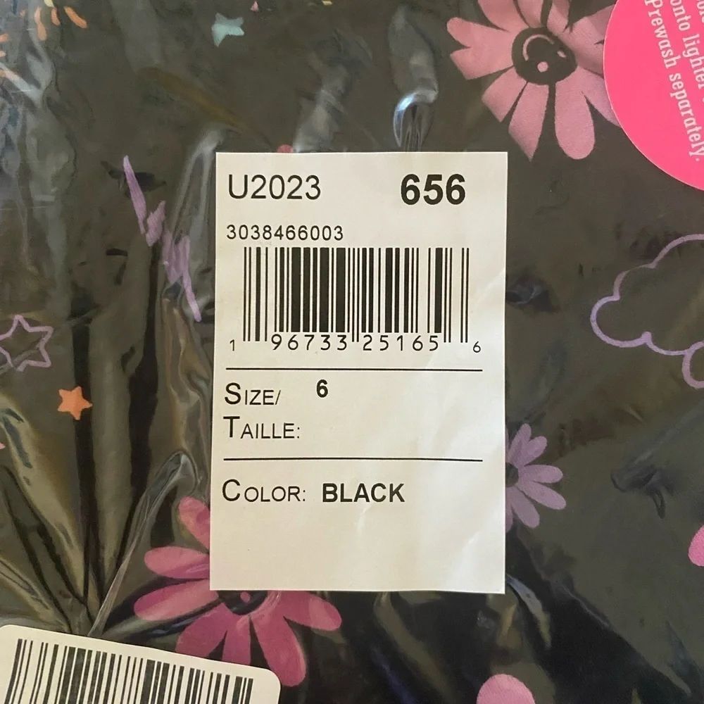 NEW - The Children’s Place Girls Print Twill Pull On Shorts - Black. Size 6